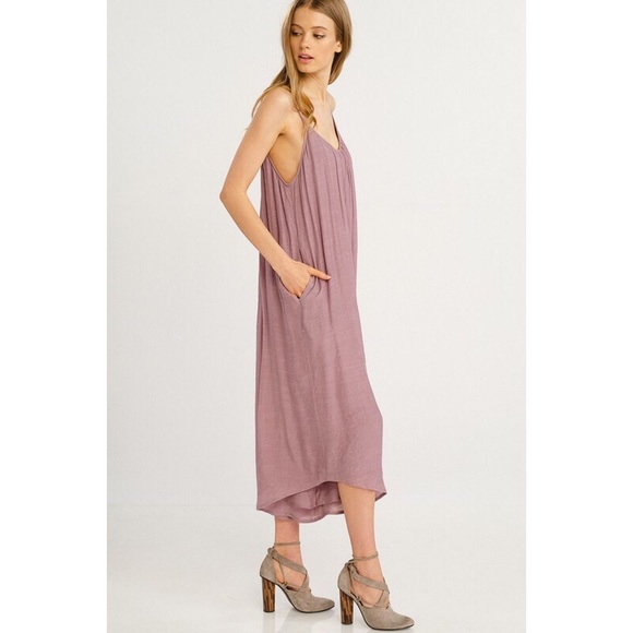 >>LAST<< Natalie Wide Culotte Leg Jumpsuit - Mauve - Picture 3 of 5